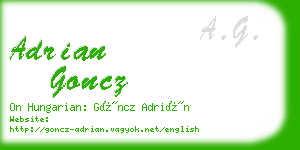 adrian goncz business card