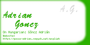 adrian goncz business card